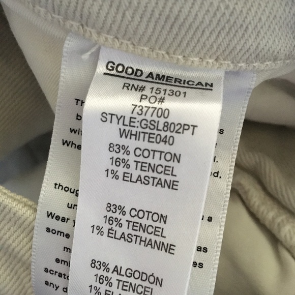 GOOD AMERICAN Cream High Waisted Palazzo Jeans 10/30 - Picture 6 of 6